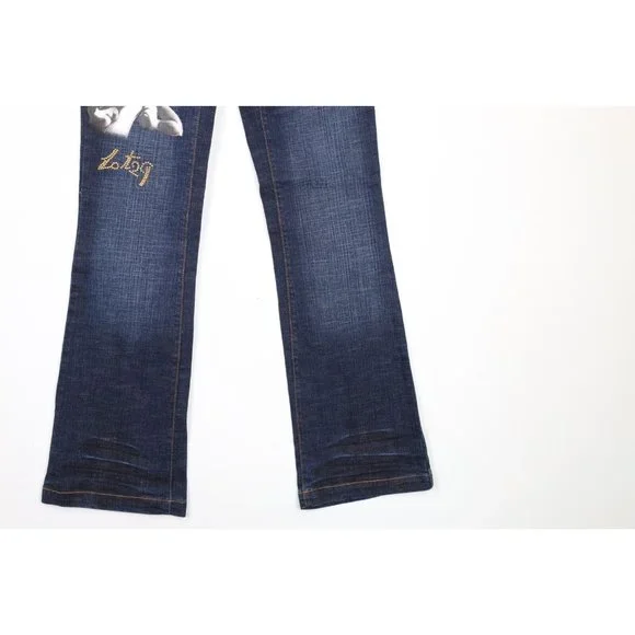 NOS Vintage Y2K Lot 29 Womens Size 3 Looney Tunes Wide Leg Flared Denim Jeans